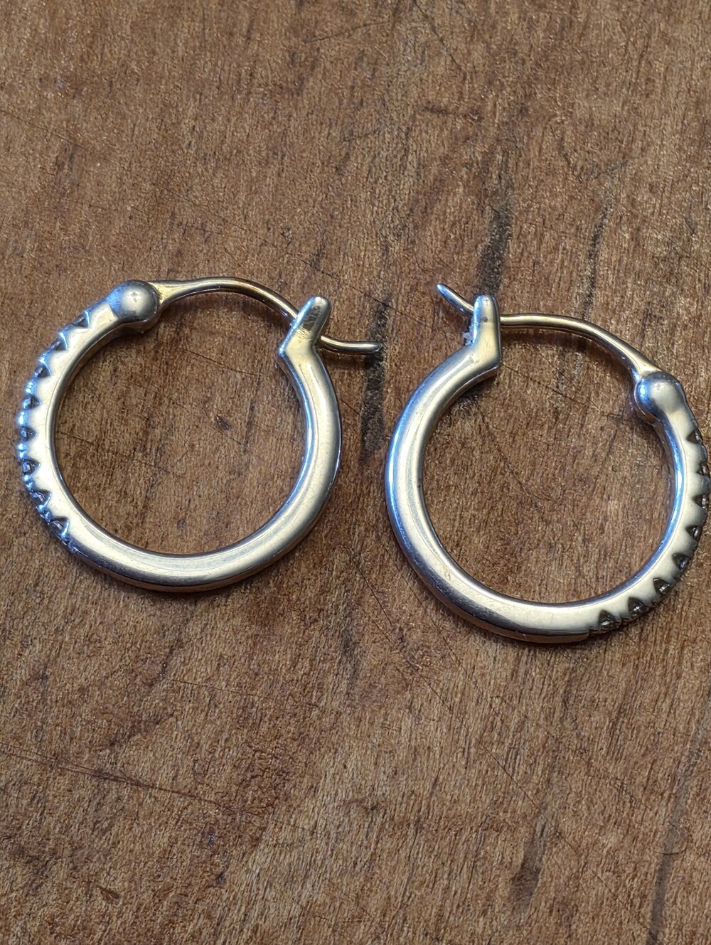 Huggie Hoops With Pave Rhinestones In 925 Sterling Silver Earrings